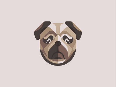 Pug animal art clean creative cute dog drawing emblem geometric geometrical ghitea design logo logo designer logo inspiration logo sign mark pug stylized symbol vector