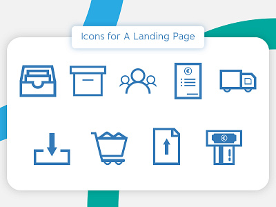 Icons for a Landing Page app design flat icon landing page landing page icons minimal ui vector web