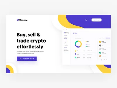 Coinklap — Cryptocurrency marketing website bitcoin conversion rate conversion rate optimisation crypto crypto currency crypto exchange cryptocurrency growth homepage india landing page marketing site saas startup ui ux web design webdesign website website design