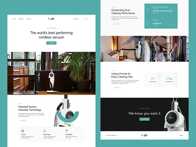 Promo Website for The World’s Best Cordless Vacuum clean cordless vacuum cleaner data visualization endurance features innovation innovative kickstarter minimal power progressive simple solution startup tech technology ui ux visual content whitespace zajno