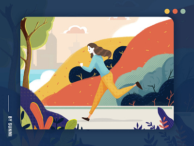Runing illustration
