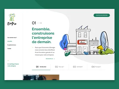 Ecopro - Website illustration slider ui web webdesign website