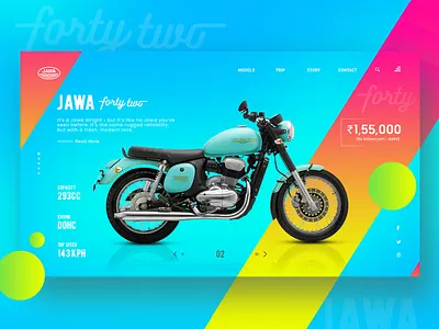 JAWA Forty-two Landing page Web UI branding concept design design design trend 2019 dribbble dribbble best shot experience gradient interaction design landing page landing page concept ui ui ux ui web design user experience user interface ux ux design ux web web