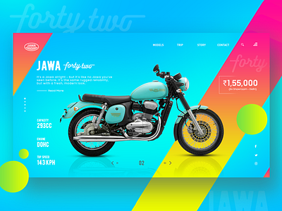 JAWA Forty-two Landing page Web UI branding concept design design design trend 2019 dribbble dribbble best shot experience gradient interaction design landing page landing page concept ui ui ux ui web design user experience user interface ux ux design ux web web