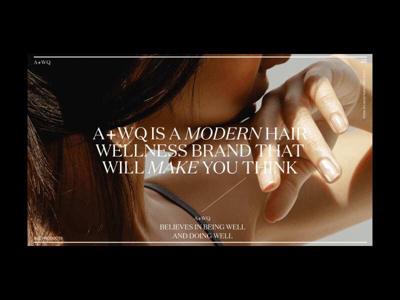 A+WQ Website Homepage Animation concept grid interaction interface promo typography uiux video web website