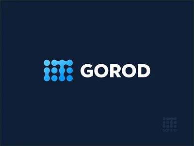 IT GOROD branding design it logo logotype minimal vector