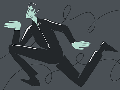 Deadlines 2d branding charachter custom darkcube deadline design digitalart fast flat illustration formal illustration landing page man office retro run suit vector web