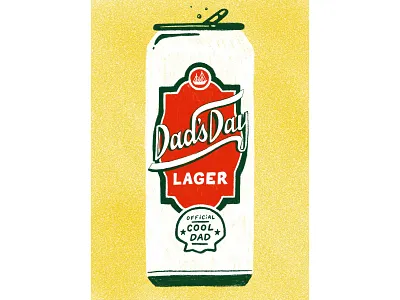 Dad's Day Lager beer can cool dad dad fathers day greeting card illustration narragansett procreate