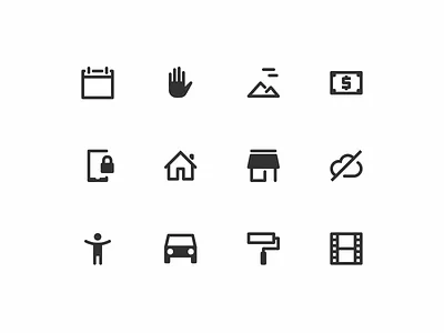 Selection of Gravity Icons [WIP] icons line icons