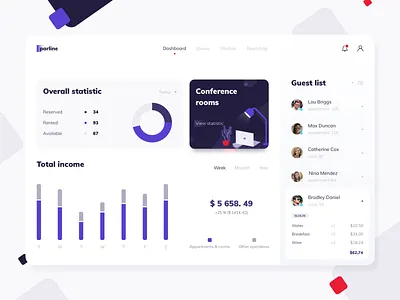 Parline - Web app concept admin app application arounda concept dashboard design diagram dribbble hotel illustration interface office panel pattern sketch statistic ui ux web