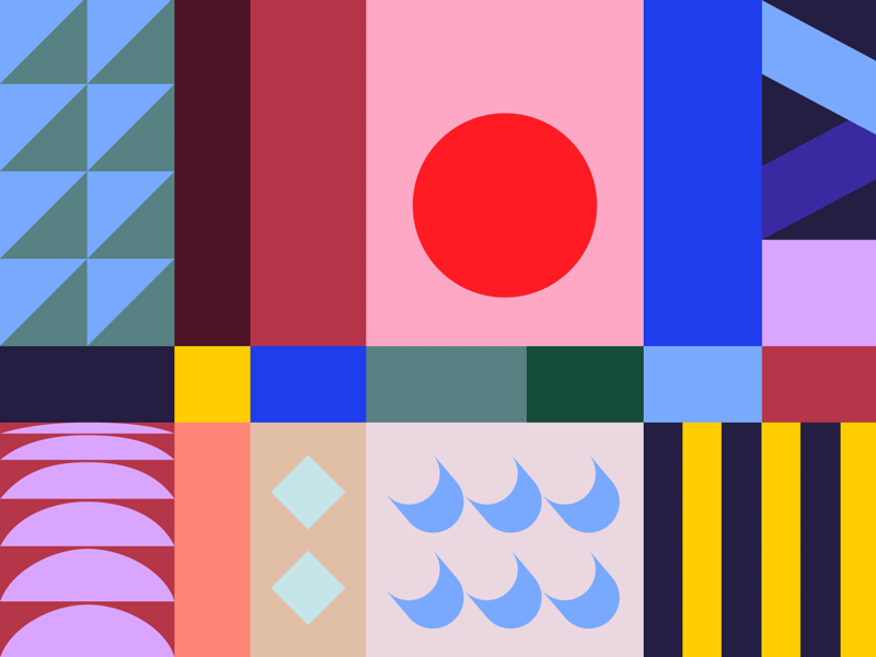 Random Shapes Animated I 2d aftereffects animation collaboration colorful geometric illustration loop motion motion design motion graphics shapes