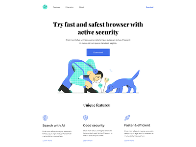 Browzy branding chennai clean creative design flat illustration landing page landing page design minimal security ui website website design