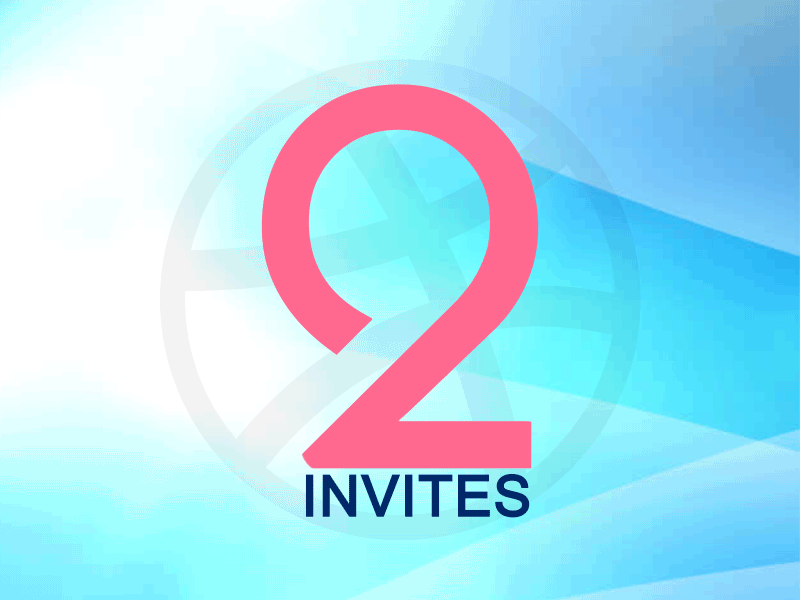 2 Dribbble invites 2d animation artwork community dribbble follow gif giveaway invite participation portfolio two