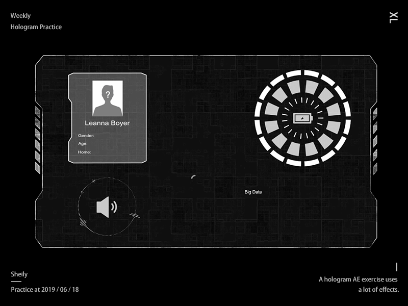 Holographic Layer Practice ae， animation design dribbble hologram