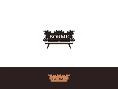 Upholstered furniture shop logo brand identity branding couch creative design furniture home identity leather logo logo design minimal online pouf shop sofa typography upholstered vector vintage