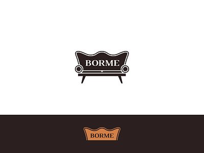 Upholstered furniture shop logo brand identity branding couch creative design furniture home identity leather logo logo design minimal online pouf shop sofa typography upholstered vector vintage