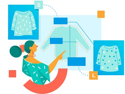 The right size affinity designer character clean illustration simple vector woman