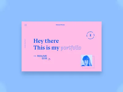 Personal Portfolio Concept concept portfolio portfolio design typography