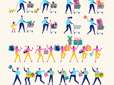 Woohoo Character Creator character cheerful creator design flat fun graphic illustration joy modern shopping woohoo