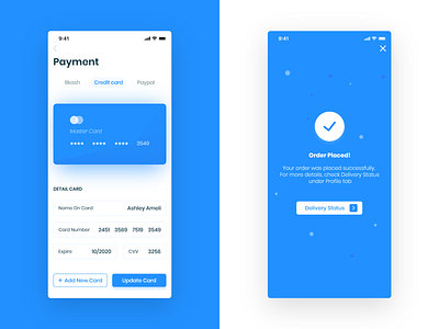 E-Commerce App (payment screen) adobexd clean design done ecommerce ecommerce app order fulfilment payment shopping app store success successful ui ux design