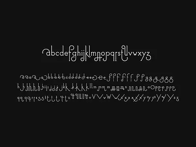 Decoracha | Small Letters alphabet alternates characters contextual design font fontdesign fonts glyph glyphs letters lowercase opentype type typeface typography typography art typography design