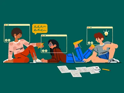Remote Work: Designing VICE collaboration design illustration metalab remote work vice video call wfh work from home