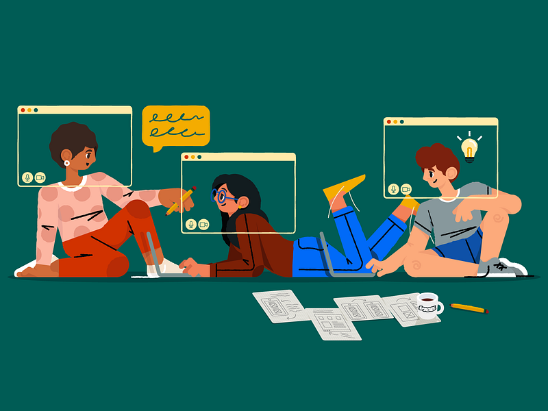 Remote Work: Designing VICE collaboration design illustration metalab remote work vice video call wfh work from home