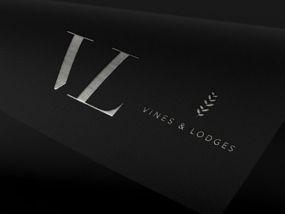 Logo Vines and Lodges branding design logo type ui ux web website
