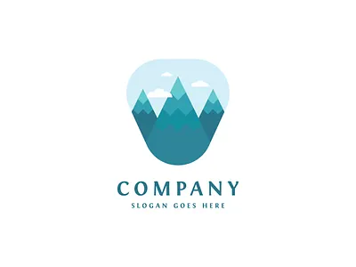 Mountain Sky Logo Design badge badge design badge logo branding branding design clean cloud clouds company concept creative design logo mountain mountain logo simple sky skyline unique logo vector