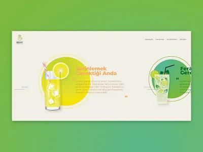 Drink Website drink drinking green landing page lemon lemonade lime product product slider website yellow