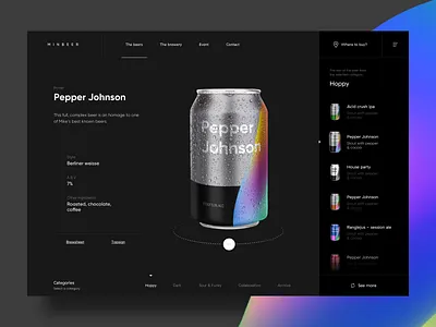 Minbeer beer clean design landing shop ui ux web web design web design website