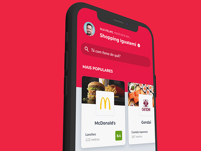 Popped app food iphone ui