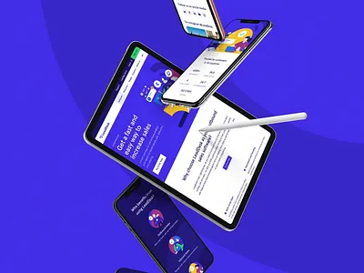 LeadDesk Website UI blue dailyui design finland helsinki leaddesk ui webdesign website wordpress
