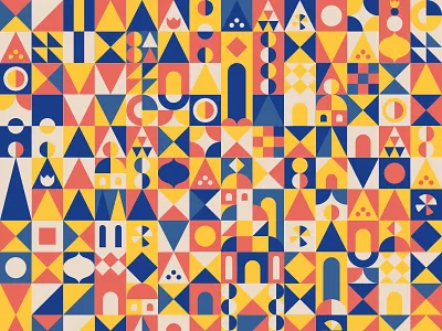 pattern abstract castle circle mary blair pattern triangle