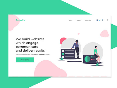 Creative agency illustration ui web design
