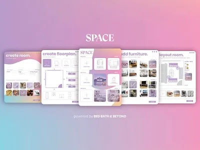 SPACE powered by Bed Bath & Beyond app design home screen illustrator ipad logo photoshop ui ux vector web website