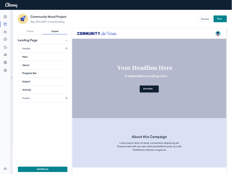 Campaign Builder Mocks campaign campaign builder classy customization preview product design ui ui ux ux