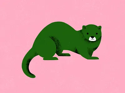 European Mink animal digital europe illustration illustration art mink photoshop