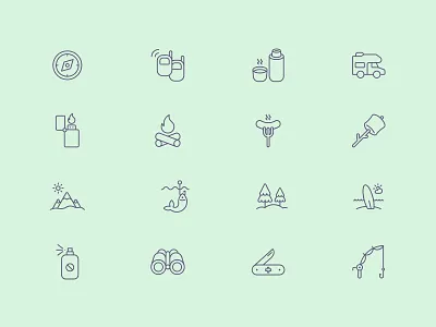 Tender Icons: Nature Vol. 2 hiking hiking icons icon set iconfinder icons icons pack nature outdoors outdoors icons outline icon tender icons trekking trekking icons