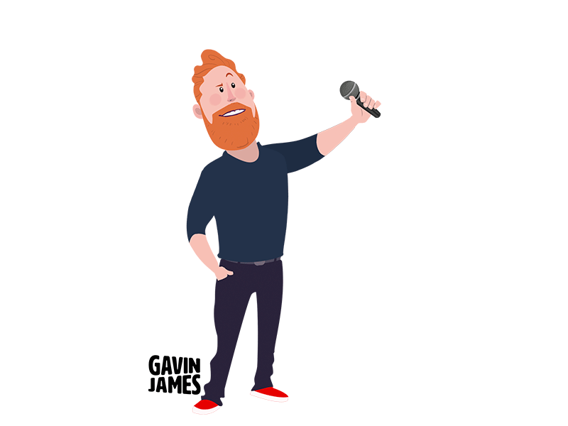 Gavin James Mic Drop animation cartoon character design illustration imessage stickers
