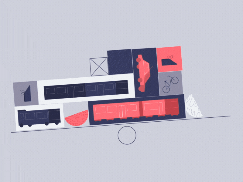 Balance aftereffects animation auto balance box boxes bus car motion animation motiondesign motiongraphics équilibre