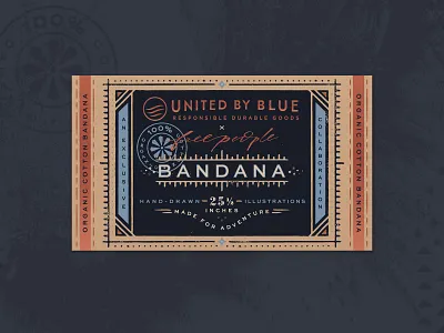 Free People Bandana Packaging bandana bee bee hive belly band free people packaging typography united by blue