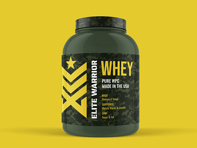 Supplements Company Branding Concept 2 brand branding chevron design gym icon identity logo military mockup packaging protein workout