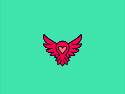Owl Love abstract animal bird creative design heart icon lines logo logotype love owl owl logo simple