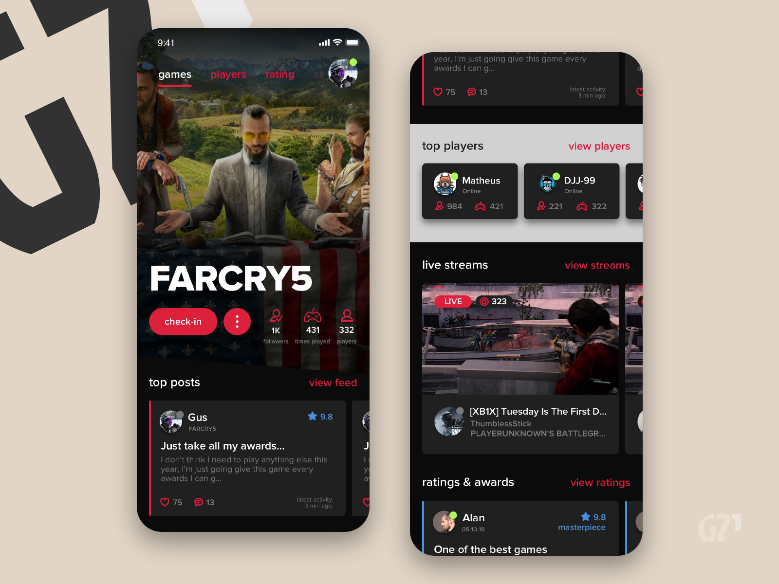 Example of Community of Gamers App