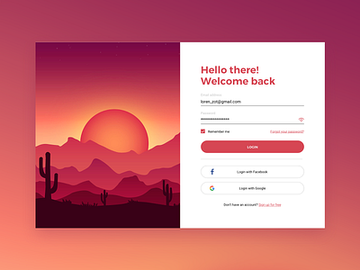 Daily UI 001 — Login daily ui challenge dailyui design login login page ui ux web webdesign