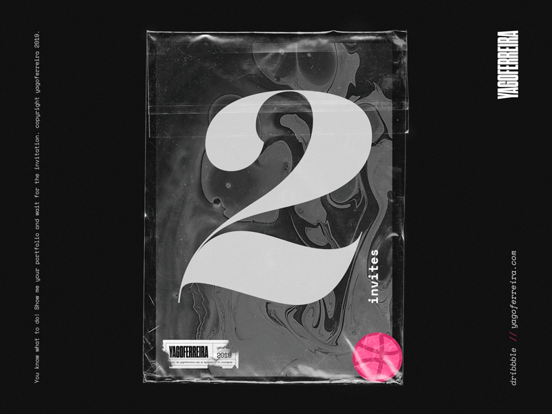 2 dribbble Invites design illustration illustrator invitation invite logo photoshop visual identy