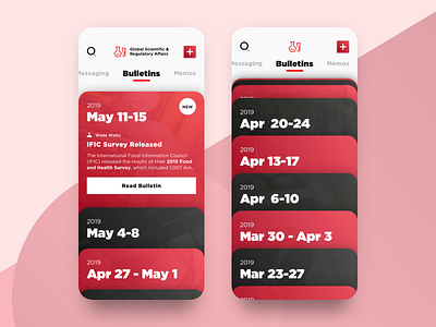 Bulletin Board - Mobile affairs beverage board bulletin coca cola coke content content design memo mobile mobile web mobile website regulatory science