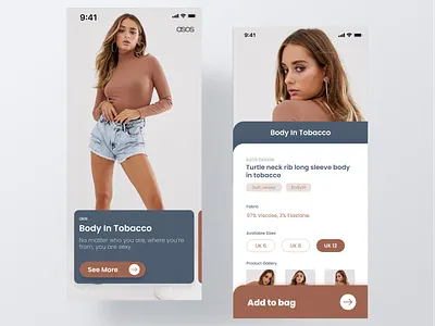 [ASOS] Fashion eCommerce App UI - Part 1 2019 animation app apple cart clean design ecommerce fashion freebie girl google ios minimal model trend trending ui ui kit