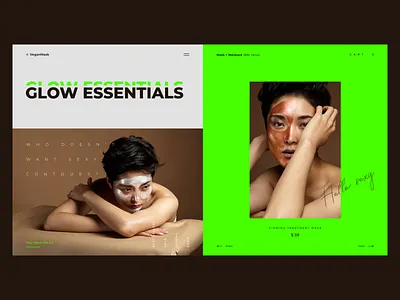 VeganMask. Glow Essentials. adobe adobe xd beauty branding design dribbble mask shop store typography ui uidesign uidesigner uitrends user interface design ux vegan vegan mask web webdesign
